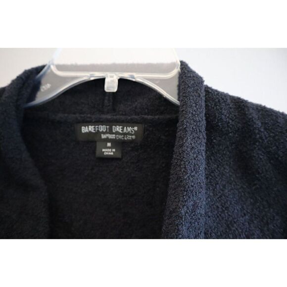 Barefoot Dreams A280199 Womens Sz M Black CozyChic Lite Drape Front Calypso Vest - Picture 3 of 5